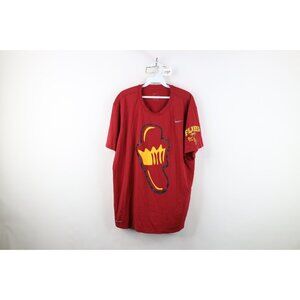 Nike Mens XL Spell Out Flies Rudys Hot Dog Toledo Short Sleeve T-Shirt Red